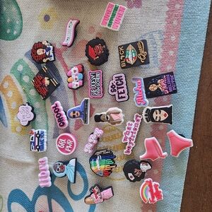 Playful Pink and Red Croc Accessories Set